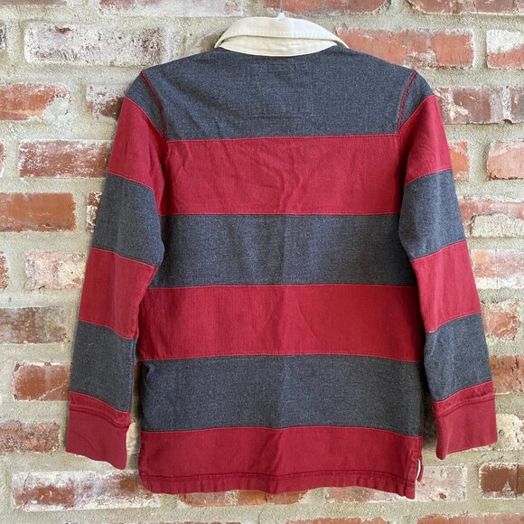 Urban Pipeline Boys Rugby shirt, Collared, Maroon & Gray, Cotton, Size M. - Picture 7 of 8